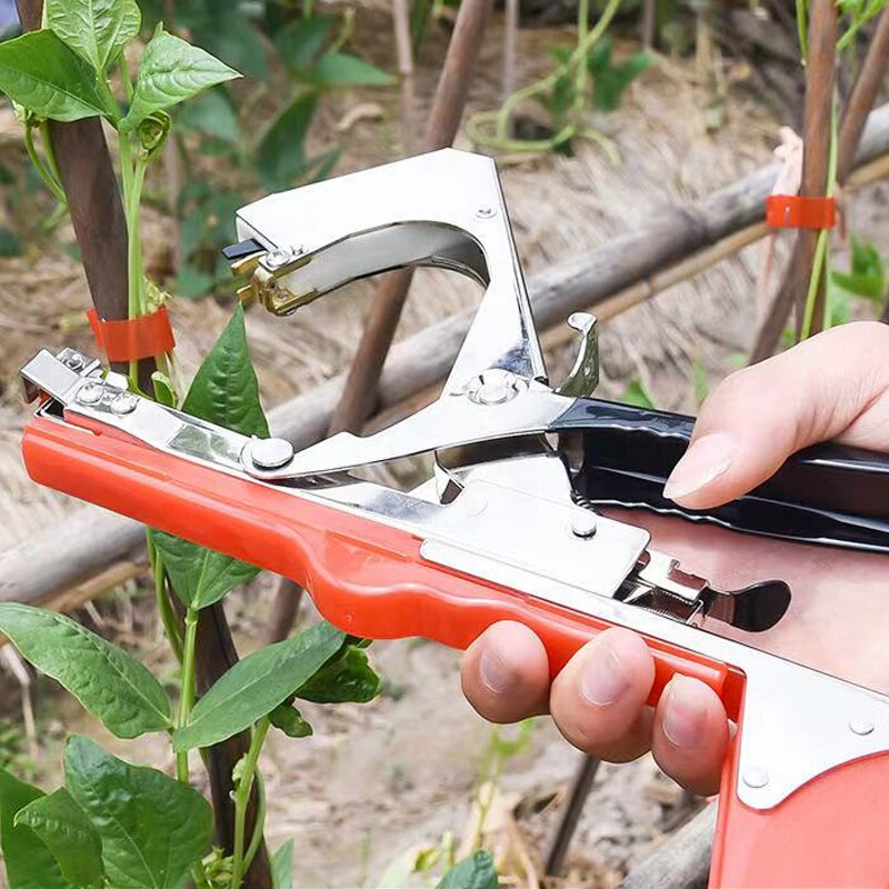 HEMAN Gardening Tapetool, Plant Typing Machine for Vegetabel, Grap, Tomato, Cucumber, Pepper and Flower(Orange)