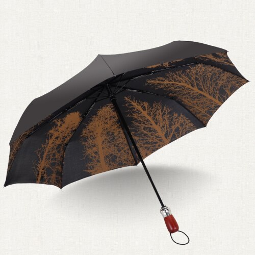 Automatische Sonnenschirm Uv Schutz Traditionellen Holz Griff Regenschirm Malerei Stoff Sonnenschirm Paraguas Frauen Regenschirm AB50UB: Style17-auto