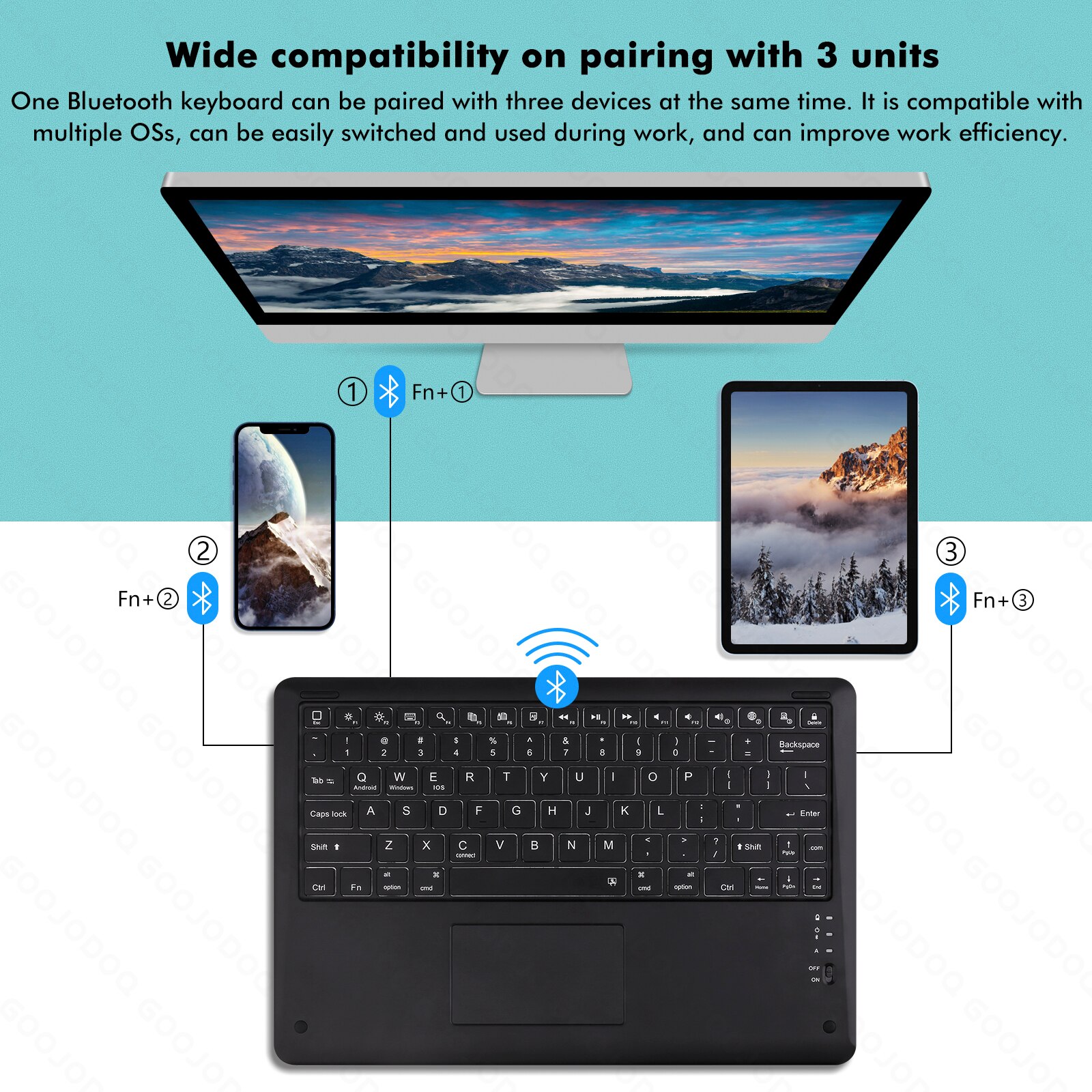 12 "bezprzewodowa klawiatura do ipada Bluetooth Pro 2020 11 12.9 Teclado Bluetooth do ipada smartfony Android ios Windows