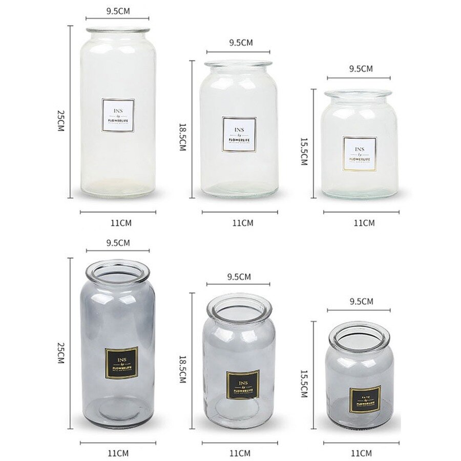 European Decoration Home Glass Vase Flower Vase Flower Arrangement Hydroponic Tabletop Vase for Flower Decoration