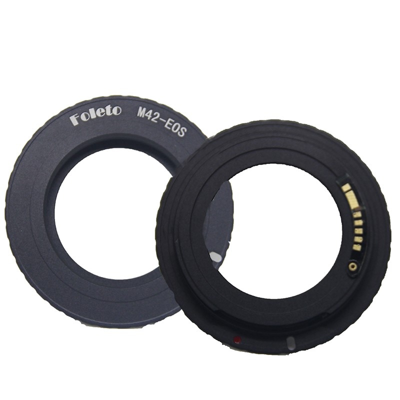 Foleto Elektronische Af Bevestig M42 Mount Lens Adapter Voor Canon Eos 5D 7D 60D 50D 40D 500D 550D 600D Rebel t2i T3i 1100D (M42-E0S)