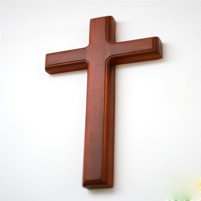 32Cm Muur Opknoping Kruis Decoratie Jesus Cross Craft Decor Wanddecoraties Mahonie Kruis Voor Home Decor