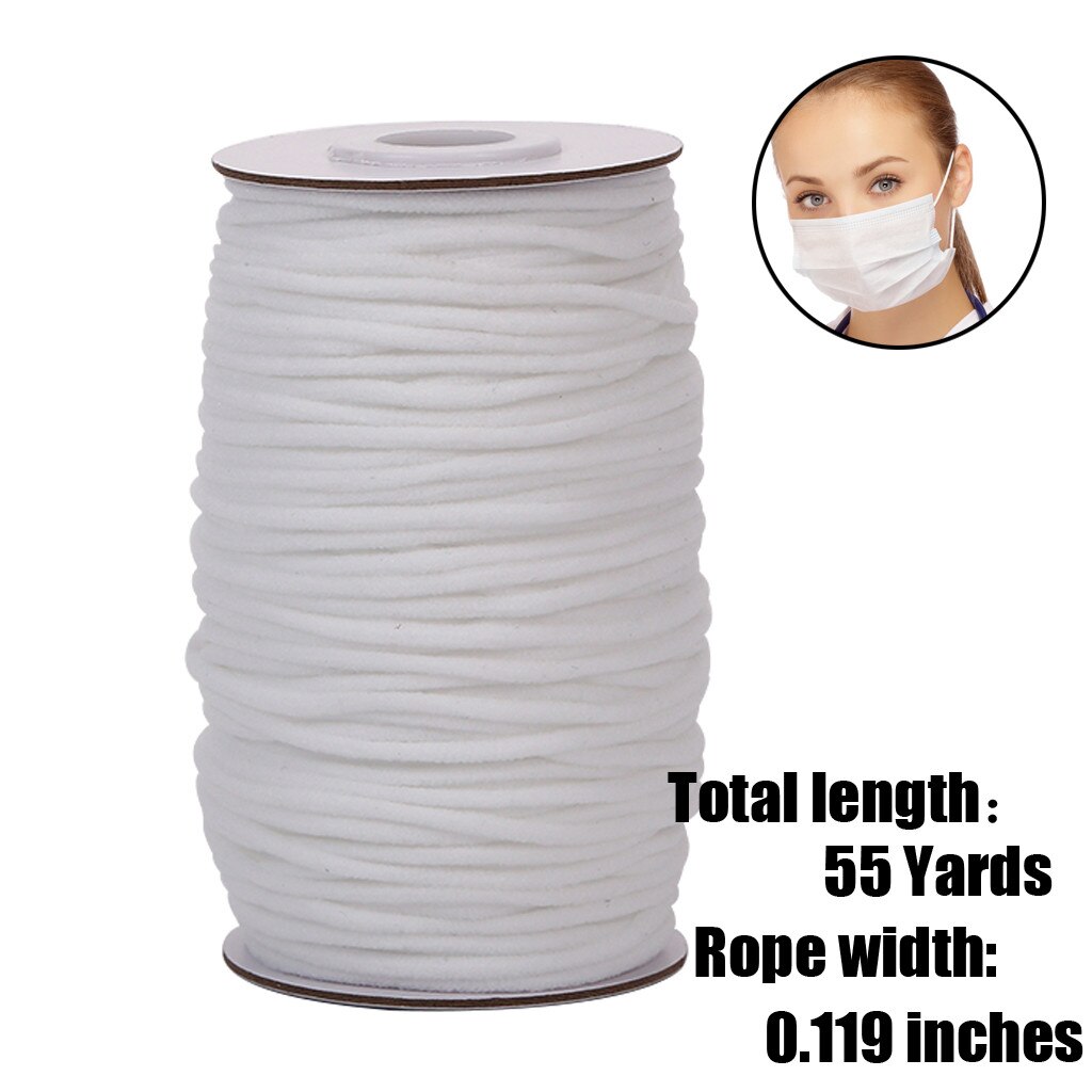 109Yards Elastic Rope 0.119In Elastic Polyemide Stretch Band Craft Sew DIY Machen Garment Nähen DIY Handgemachte handwerk: white C
