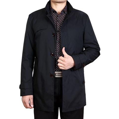 Brand Spring Autumn Men Long Trench Coats Buttons Male Outwear Jackets Windbreaker XXXXL Y866: zanglan / 4XL