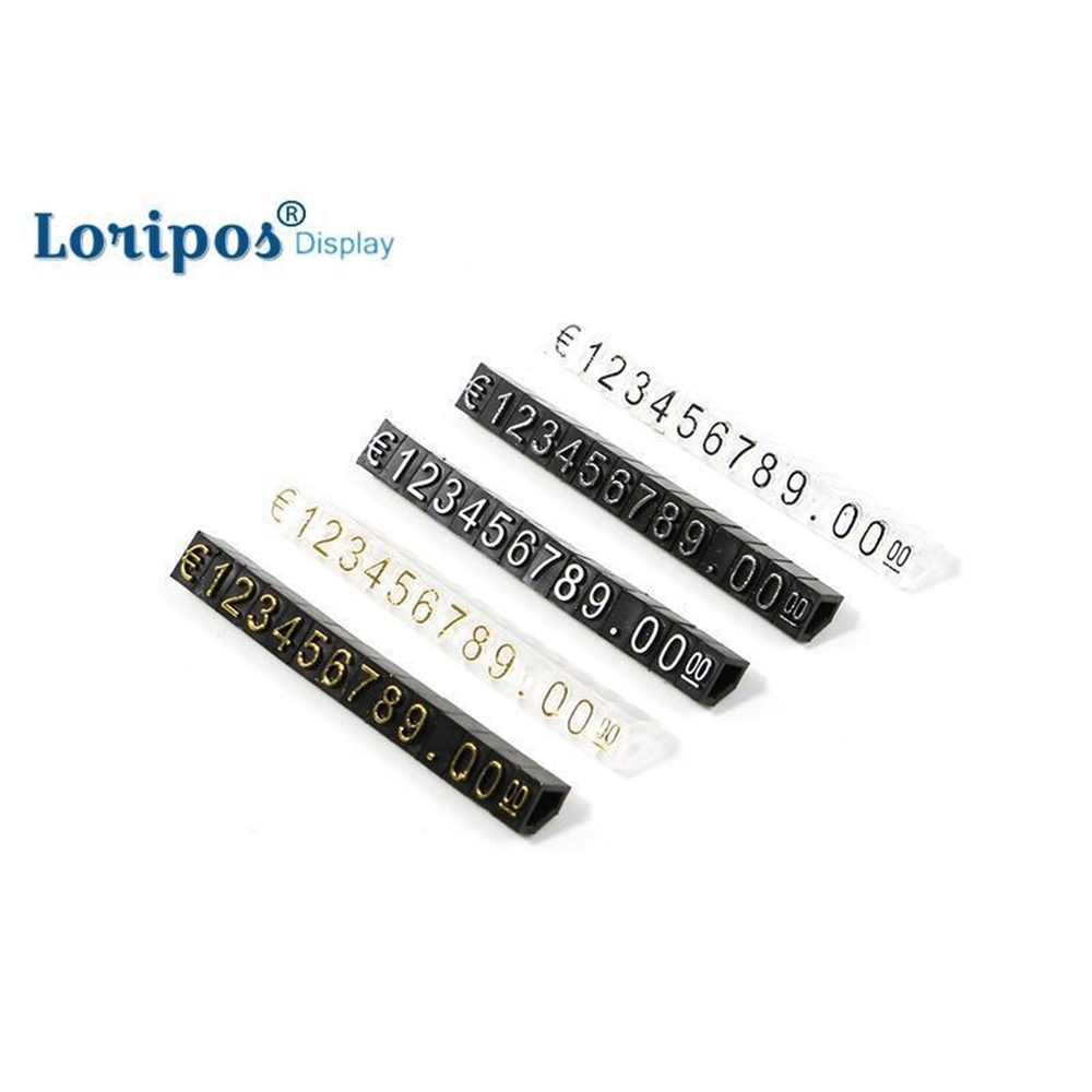 Lot 14 Euro Dollar Mini Prijs Cijfer Cubes, Blokken Stok, gecombineerd Nummer Cijfers Tag Teken Pop Prijzen Display Stand Frame