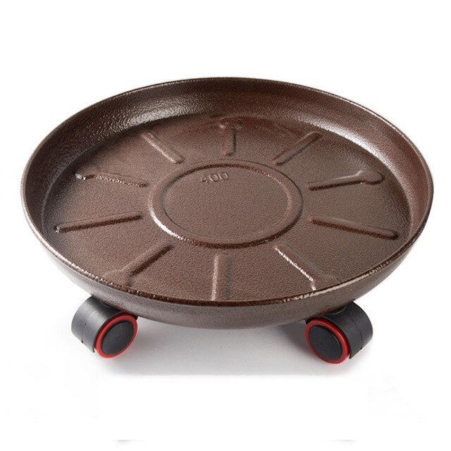 Rolling Plant Caddy Dolly Trolley Stand Planter Holder Moving Wheels Garden Plant Pot Tray Flowers Pot Mover Trolley Rack Stands: Bronze