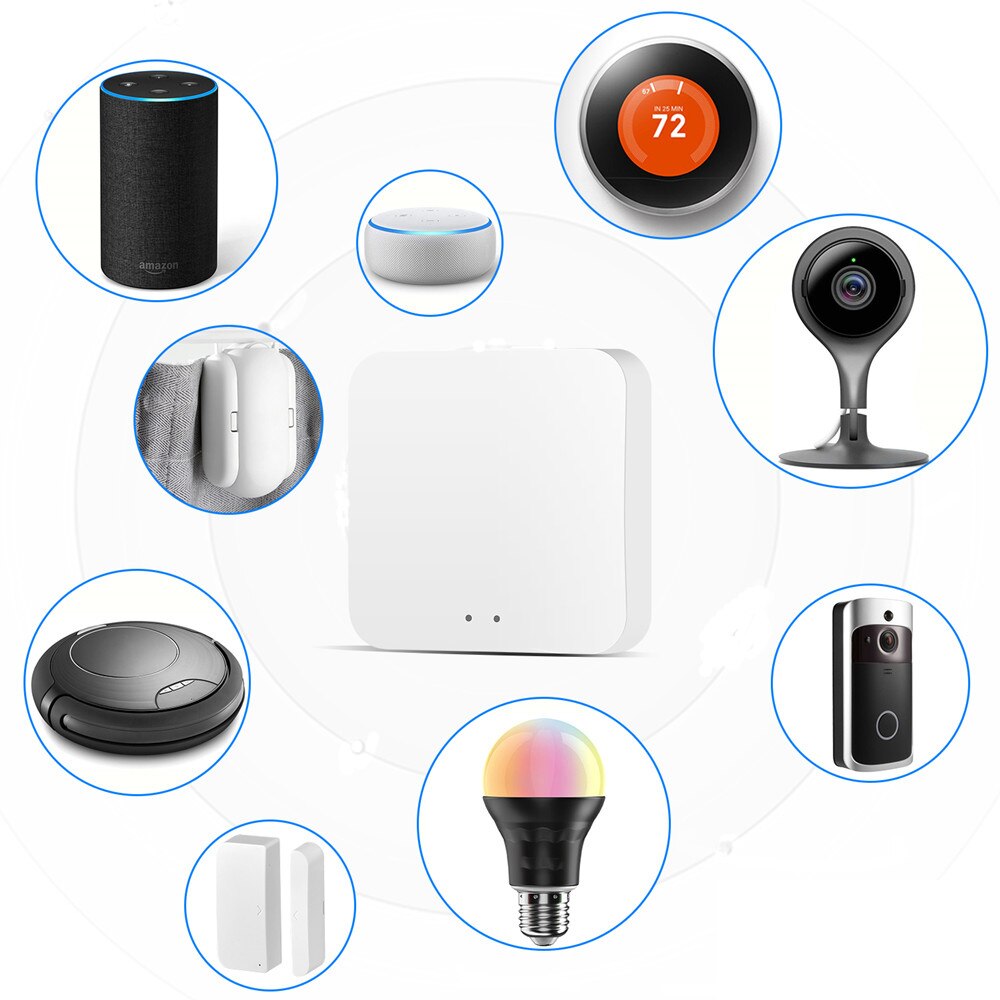 Tuya ZigBee Smart Gateway Hub Zigbee/Bluetooth Bridge Smart Home Zigbee Gateway Hub Remote Control Wireless Smart Gateway