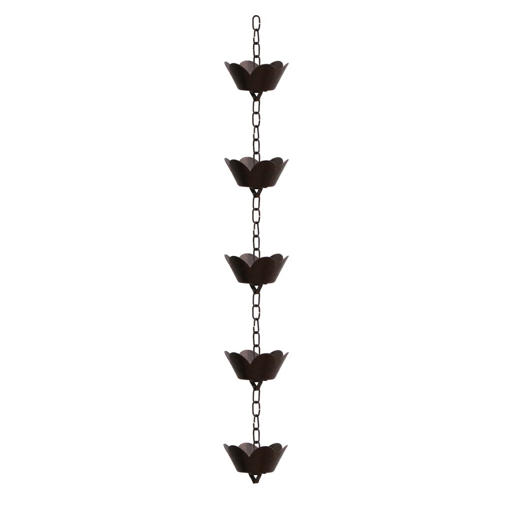 1m Modern Rain Chain Decorative Petal Shape Rain Catcher for Downspout