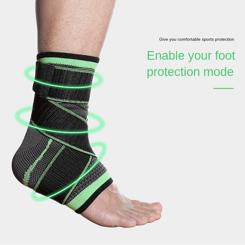 1Pcs Sport Enkelbrace Compressie Strap Mouwen Ondersteuning 3D Weave Elastische Bandage Voet Beschermende Kleding Gym Fitness