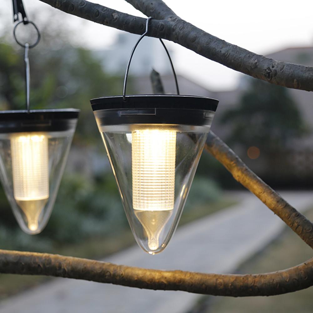 Høy lysstyrke solenergi hengende lys  ip65 vanntett anti-korrosjon hengende lampe til utendørs landskap gårdsplass plen dekorasjon