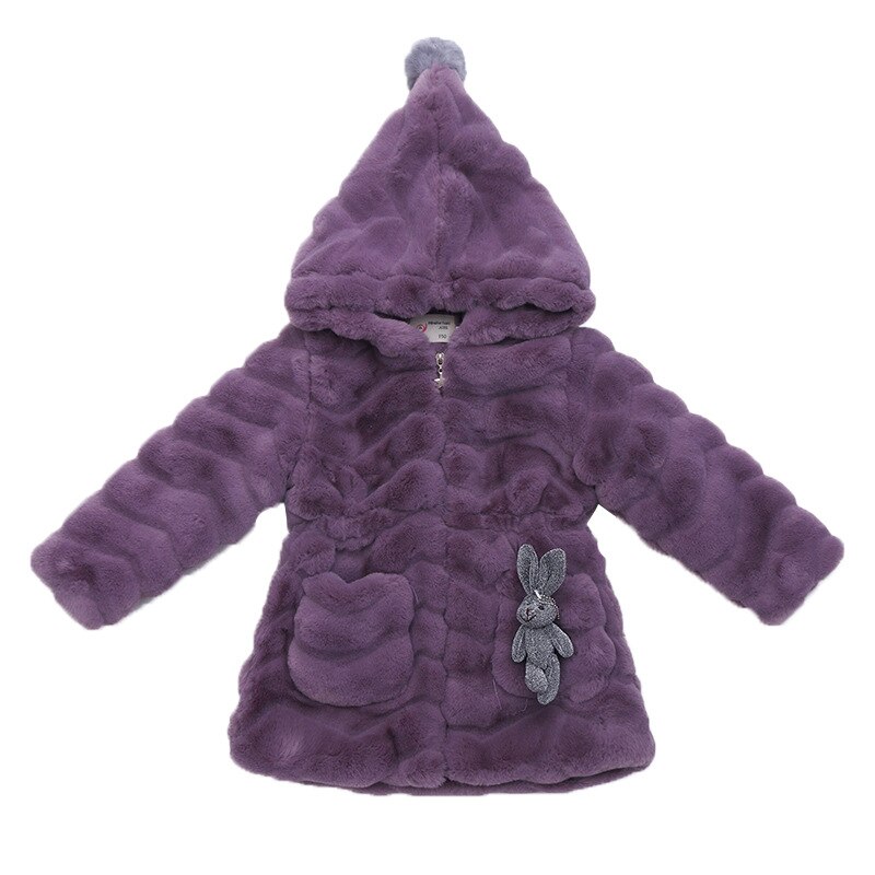 Wollen Jas Voor Meisjes Kinderen Faux Bontjas Meisjes Winter Jassen Kinderen Mode Meisje Faux Fur Tops Wol jas Kleding Uitloper
