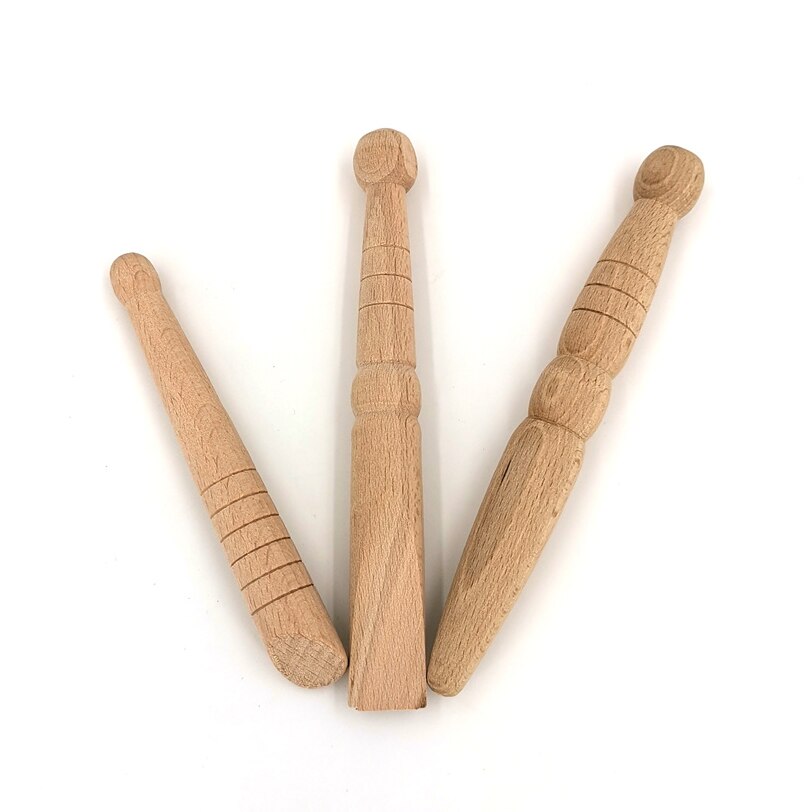 1/3PCS Original Wooden Foot Body Massage Stick Relieve Muscle Soreness Relaxing Tool Foot Reflexology Massager Health Care: 3pcs