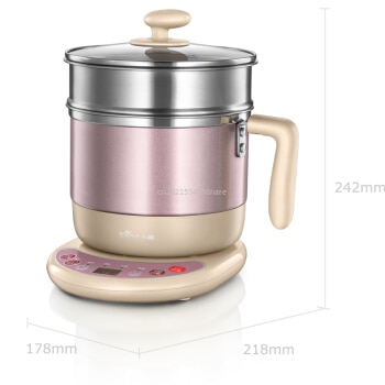 1.2L pink Multi Cookers stainless steel mini Student electric cooker Electric pot Electric Food Steamers 600W