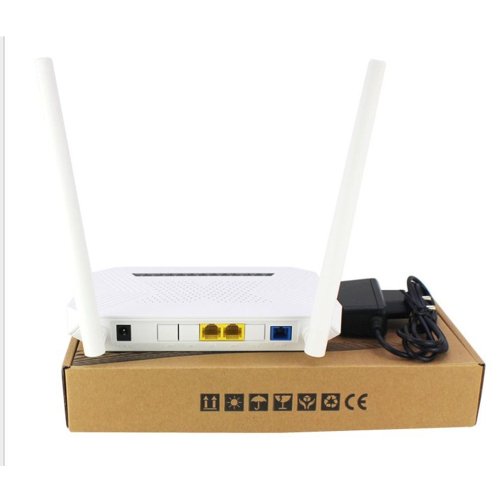 Terminal de dois portos epon onu com 1g1f + wifi vídeo vigilância networkto ftth modo mini fibra óptica modem roteador firmware ue plue