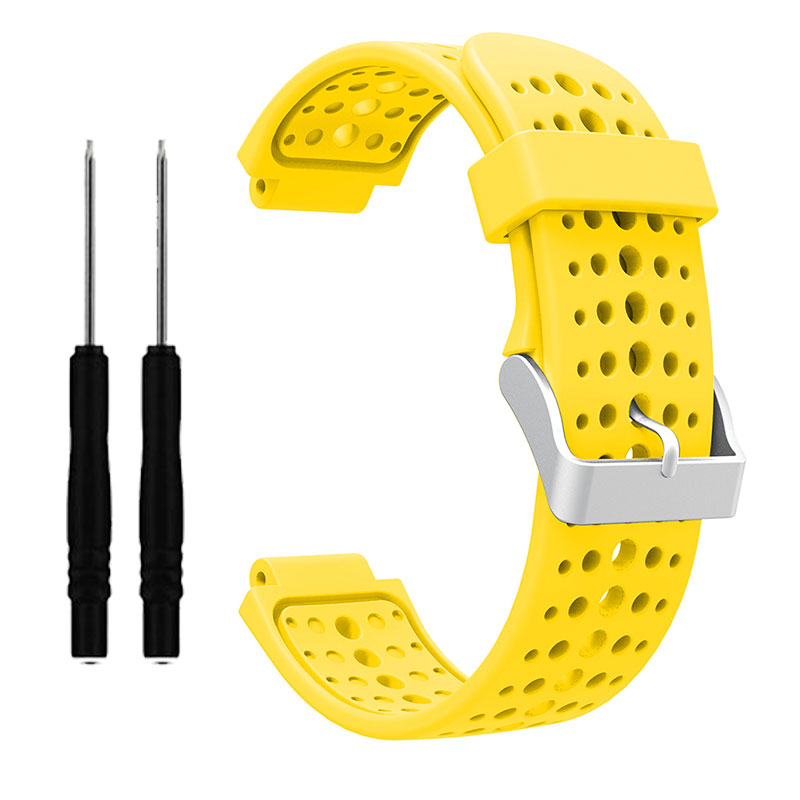 Siliconen Polsband Voor Garmin Forerunner 220 230 235 630 620 735 Xt Smart Horloge Band Armband Sport: yellow