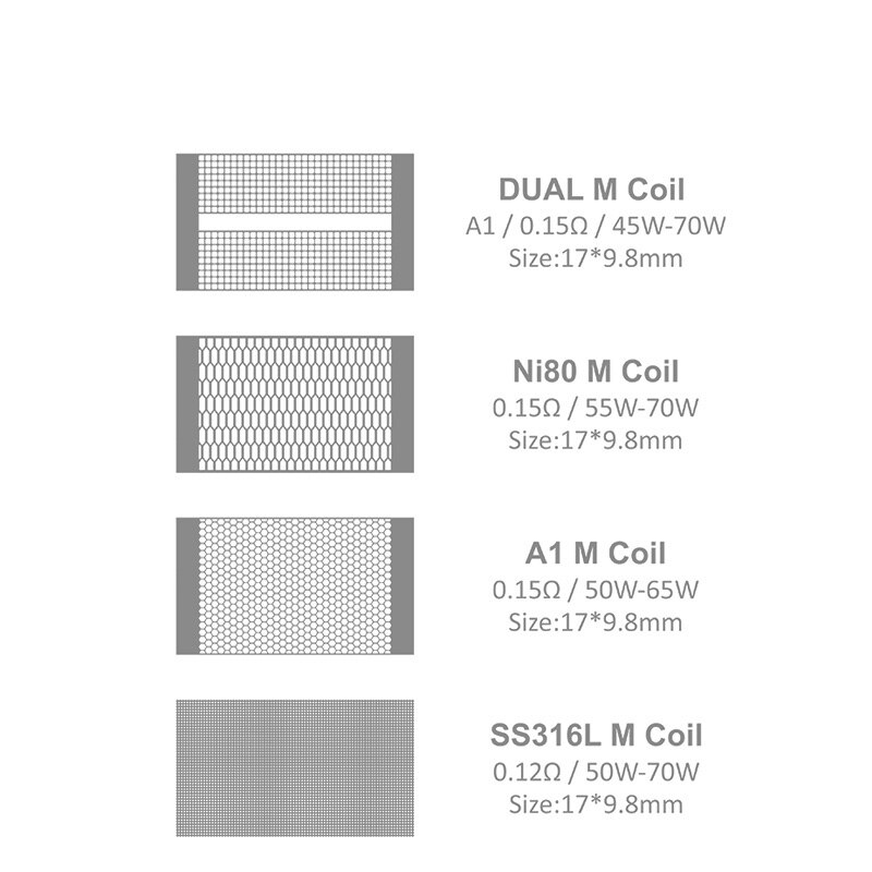 10pcs-50pcs All'ingrosso Vandy Vape Maglia V2 RDA Bobina 0.15ohm Dual M Ni80 M KA1 M 0.12ohm SS316L M Filo della Bobina Fit Vandyvape Maglia V2