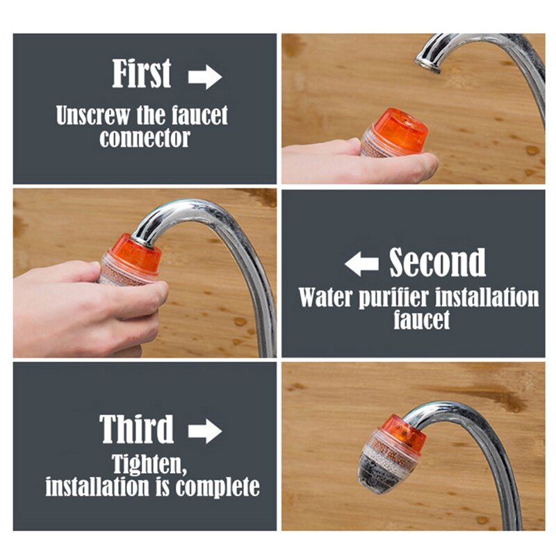 5- laags spatwaterdichte waterzuiveraarfilter keukenkraan kraanwaterzuiveraar voor huishoudelijke actieve koolfiltratie