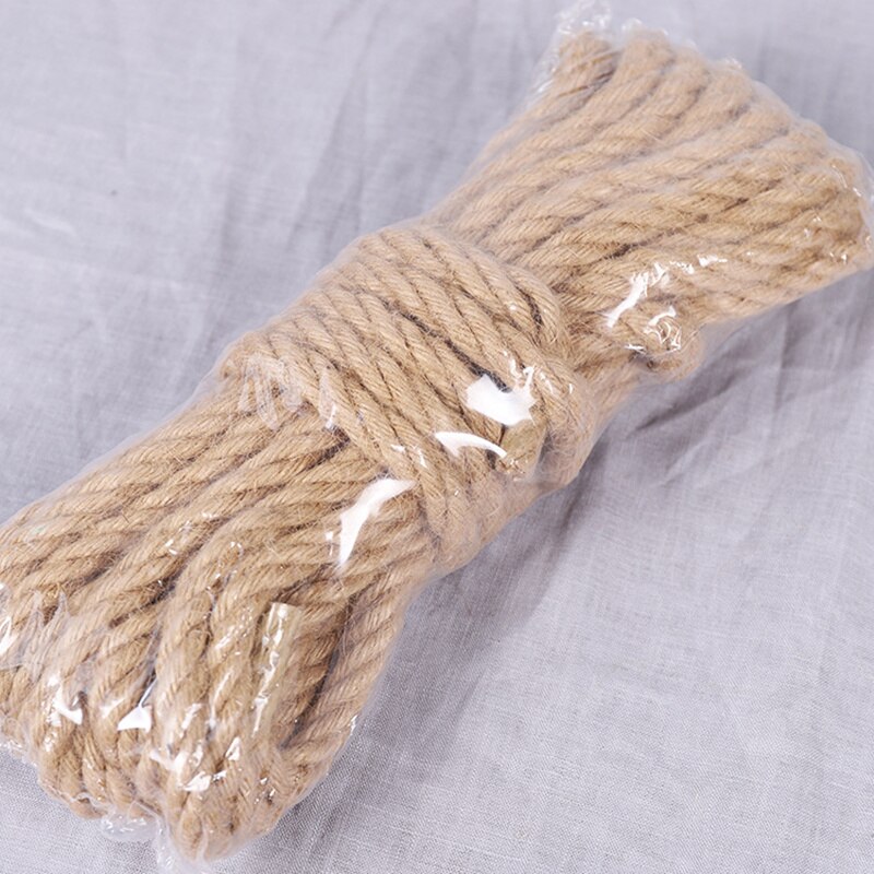 4mm-12mm Decorative Hemp jute RopeDIY macrame cord Handmade Accessories Photo Wall Rope string Clothing Party Tug of War threads