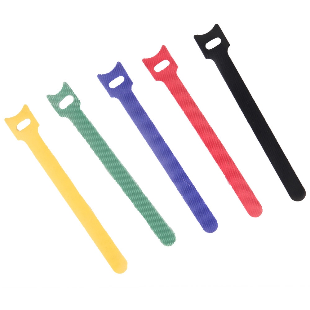 10Pcs 12mmx200mm Magic Tape Wiring Harness Tapes Velcros cable tie Cord Computer Cable Winder Cable Ties Hook Loop Fastener Tape