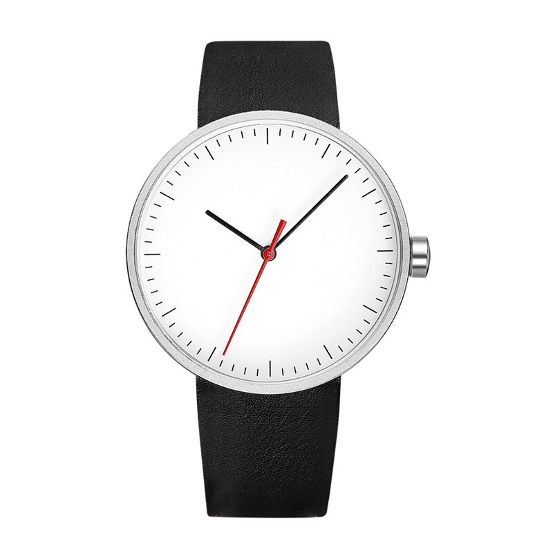 Yazole 522 herreur vandtæt sportsur herre quartz ur pu rem simple casual ure til mænd mærke montre homme: Sølv rød sort
