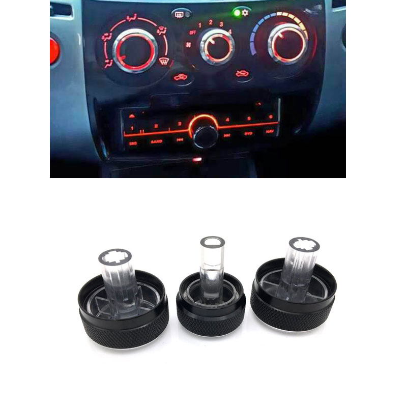 Voor Mitsubishi Triton 2006 3 stks/set Auto AC Knop Airconditioning Knop Warmte Controle Switch Knop