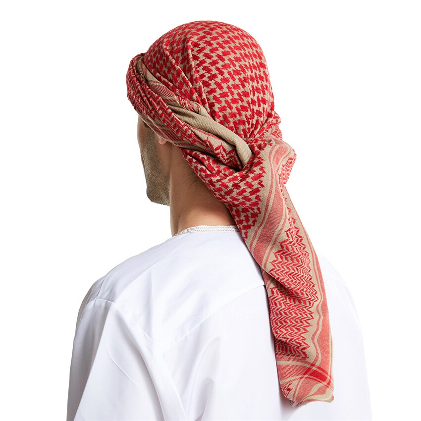 Chapeau musulman arabe saoudien dubaï pour homme, écharpe traditionnelle en coton, 140x140CM, à carreaux imprimés, prière islamique, Turban en laine
