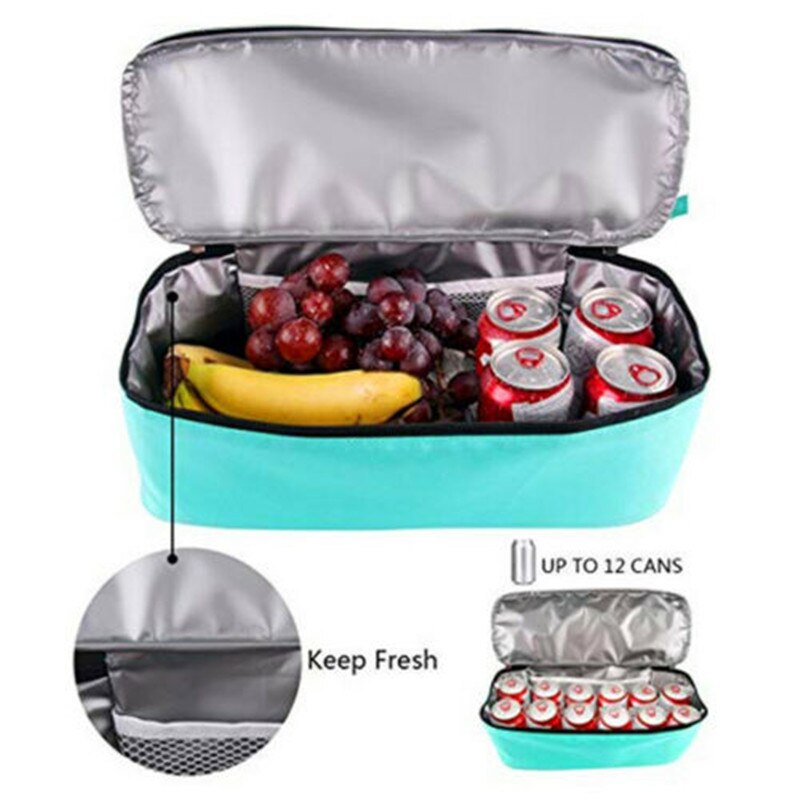 Handheld Lunch Bag Cooler Picnic Net Mesh Beach Tote Bag Vacation Bag Shopper Food Drink Storage