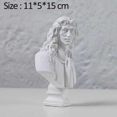 Noordse klassieke figuur gipsen beeld moderne minimalistische hars ambachten retro 3d mini schets avatar kunst model huisdecoratie: Zei