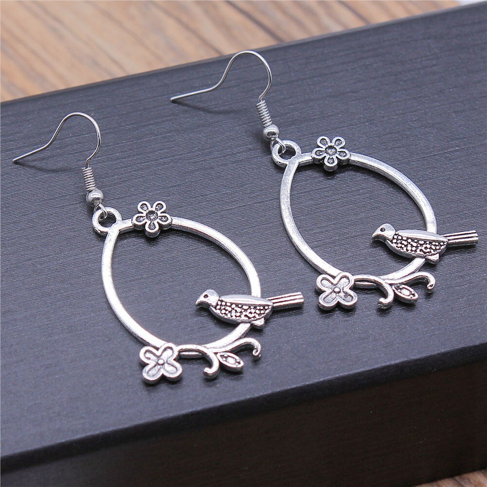 1 Pair Phoenix Earring Connector Womens Hoop Earrings Earring For Women Dangle Earring: 39x30mm