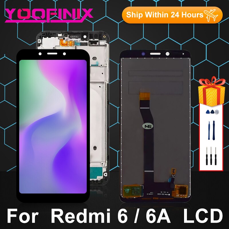 5.45 "oryginalny dla Xiaomi Redmi 6 LCD ekran dotykowy Digitizer części zamienne robić Redmi 6A wyświetlacz LCD M1804C3DG M1804C3DH