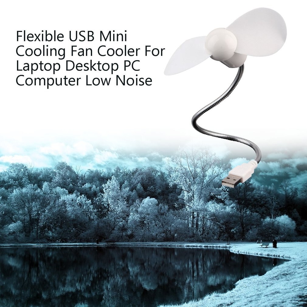 1pc Flexible Mini USB Cooling Fan Cooler for Laptop Desktop PC Computer Portable Fan Low Noise and Low Power Consumption