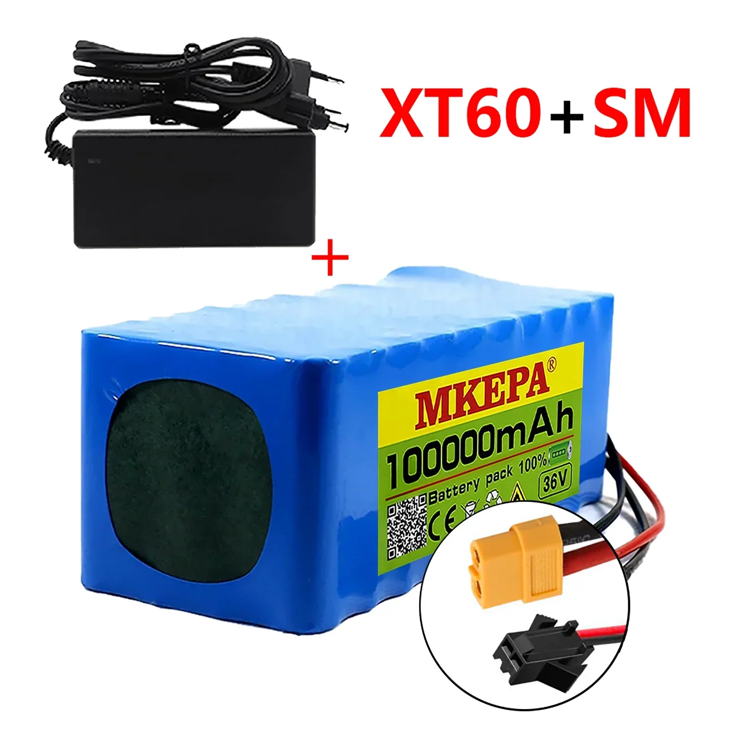 10 s4p 36V 100000mAh Scooter elettrico batteria al litio 18650 batteria 36V 100Ah Scooter elettrico batteria Scooter elettrico 36v: Oro