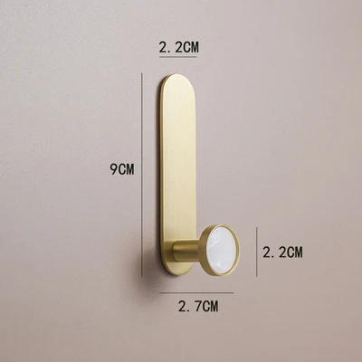 Goldene Garderobe Haken Messing Haken Wand Kleidung Hut L Aufhänger für Schlafzimmer Küche Badezimmer Verschiedene Farben Dekor Wohnaccessoires: Brown