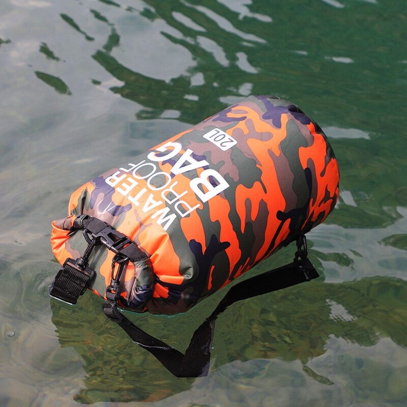 5L 10L 15L 20L 30L PVC Waterproof Swimming Dry Bag Camo Outdoor Foldable Men Women Beach Diving Bag Rafting River Ocean backpack