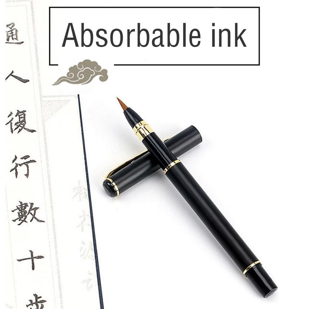 Portable Paint Watercolor Brush Pen Soft Art Drawing Calligraphy Pens Ink Stationery Refillable Chinese Brushes School Foun