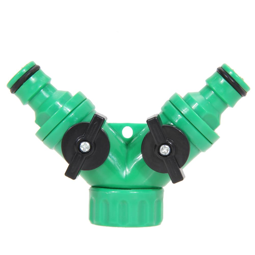 Garden Hose Pipe Splitter Plastic Water Quick Connector Irrigation Tool Pipe Connector water tap adapter hose fitting connection: Tape Connectors 03