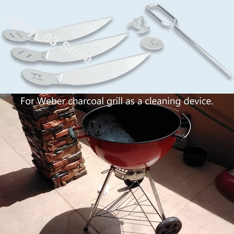 For Weber Kettle Grills Silver 22-1/2-Inch One-Touch Cleaning System Kit for Grill Bottom for 7444 Weber Grill Replacement Parts