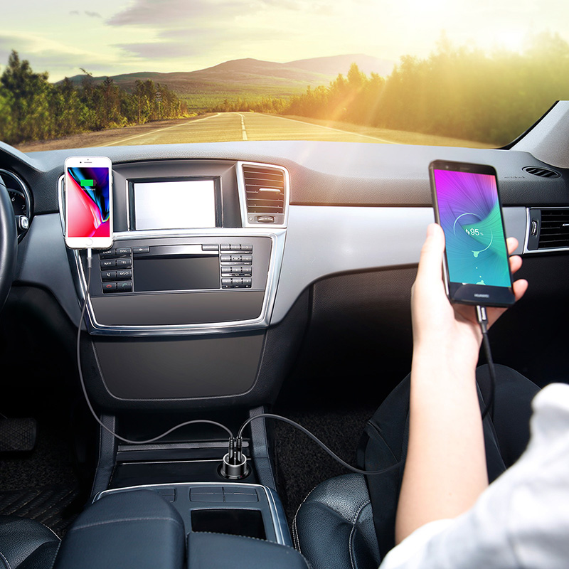 Baseus Auto Telefon Ladegerät USB schnell aufladen für iPhone X 8 8P Huawei Schnelle Ladegerät Adapter Buchse 36W typ-C PD Auto Auto Ladung