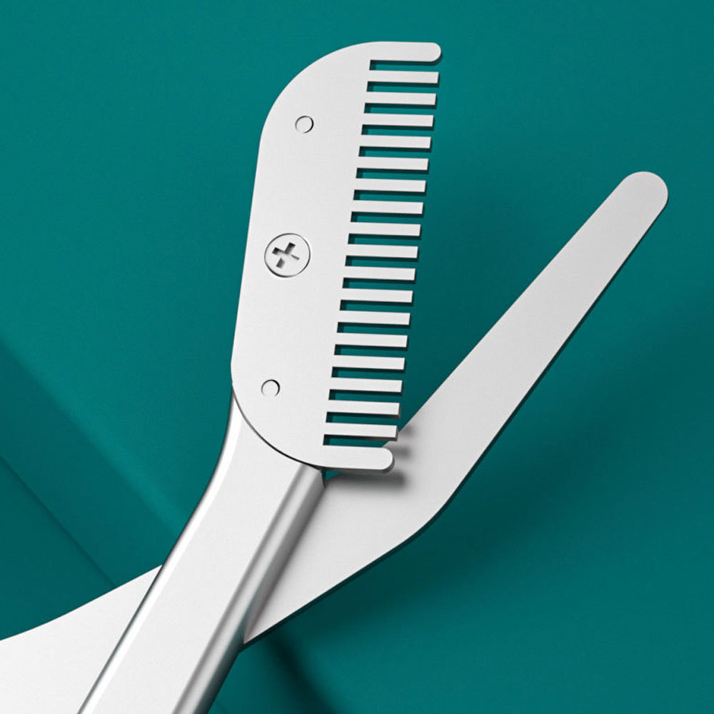 Tijeras recortadoras de cejas de acero inoxidable, productos de belleza para mujeres, tijeras para cejas con peine, afeitadora de cejas, herramientas de maquillaje