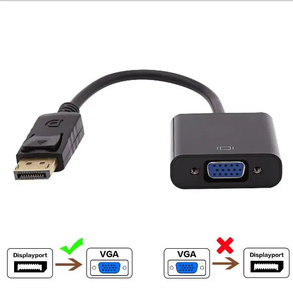 DP zu VGA DisplayPort Stecker auf VGA Buchse Konverter Adapter Kabel 1080P Für TV Laptop Computer Projektor S03
