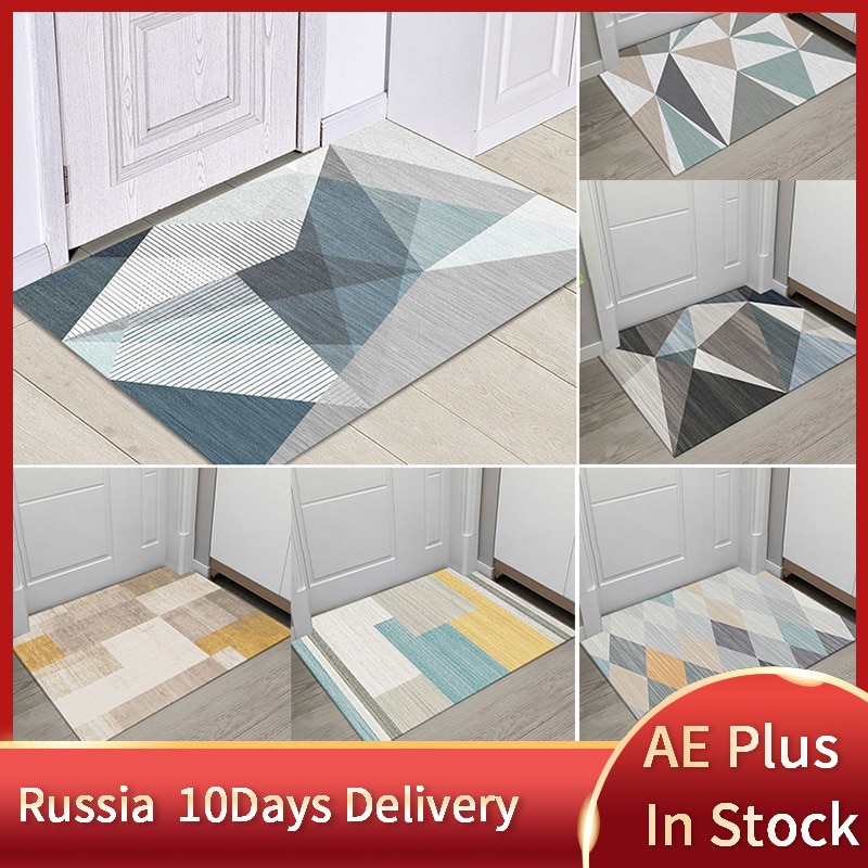 Moderne géométrique impression tapis de sol salons anti-dérapant tapis pour chambre cuisine salle de bain tapis bienvenue tapis pour porte d'entrée