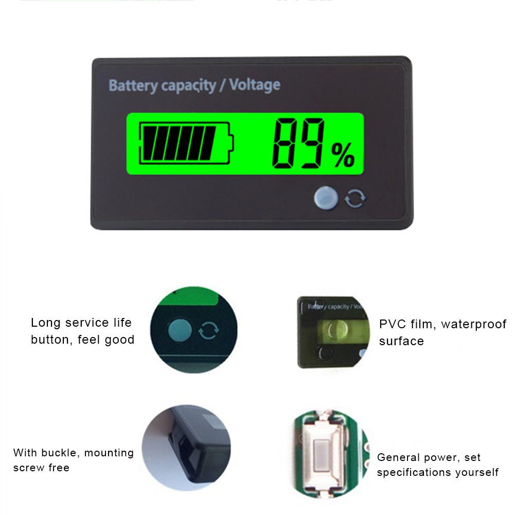 Medidor de batería de motocicleta de 12 V-84 V capacidad de voltaje de la batería Digital moto