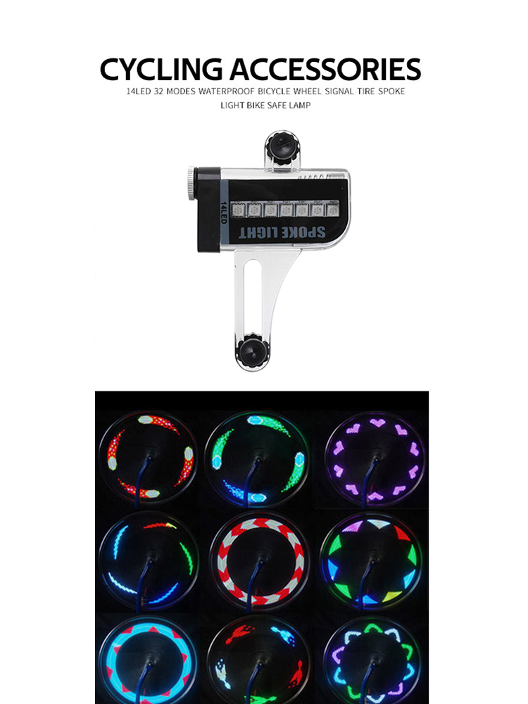 2 stks Waterdichte Fiets Spaaklicht Vervanging LED MTB Mountainbike Wiel Veiligheidswaarschuwingslampje Fietsuitrusting