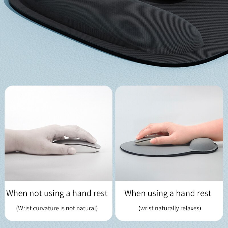 Muismat Comfortabele muismat Zachte ergonomische muismat Pols Antislip Polssteun Ondersteuningsmat Computermuismat voor laptop PC
