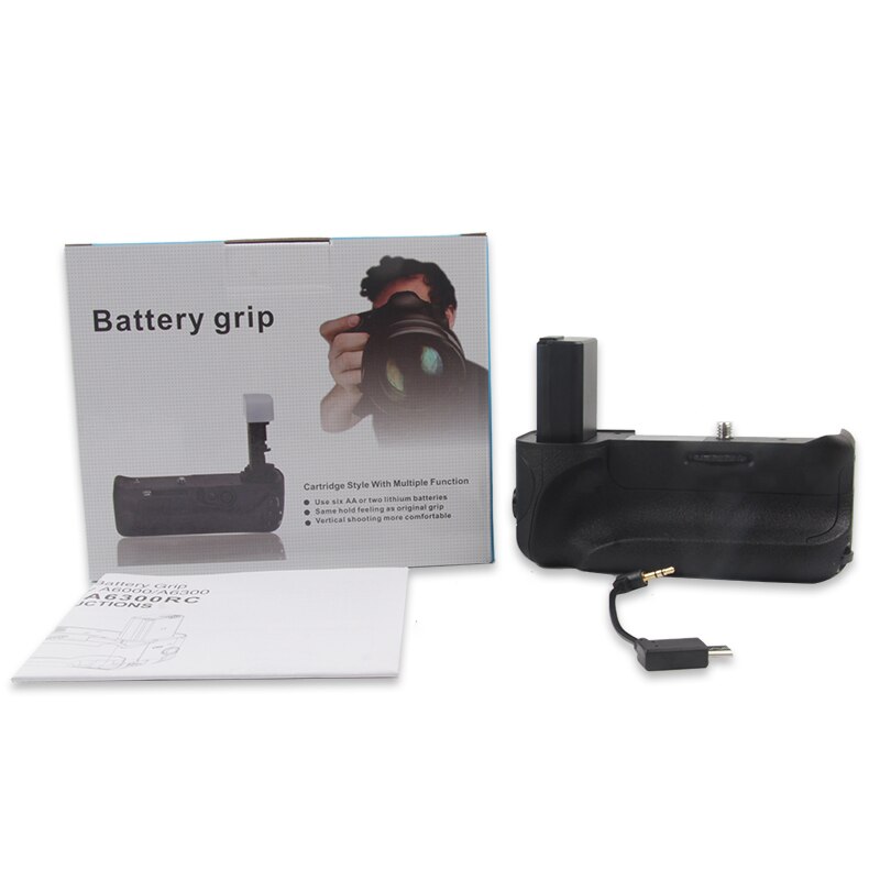 A6300 Verticale Multi Power Battery Hand Grip voor Sony A6400 A6300 A6000 Camera