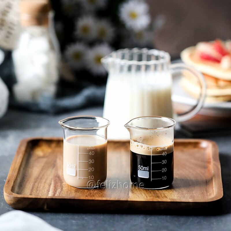 Mini Pyrex graduated measuring cup maple syrup creamer web celebrity coffee house espresso cup serving cup