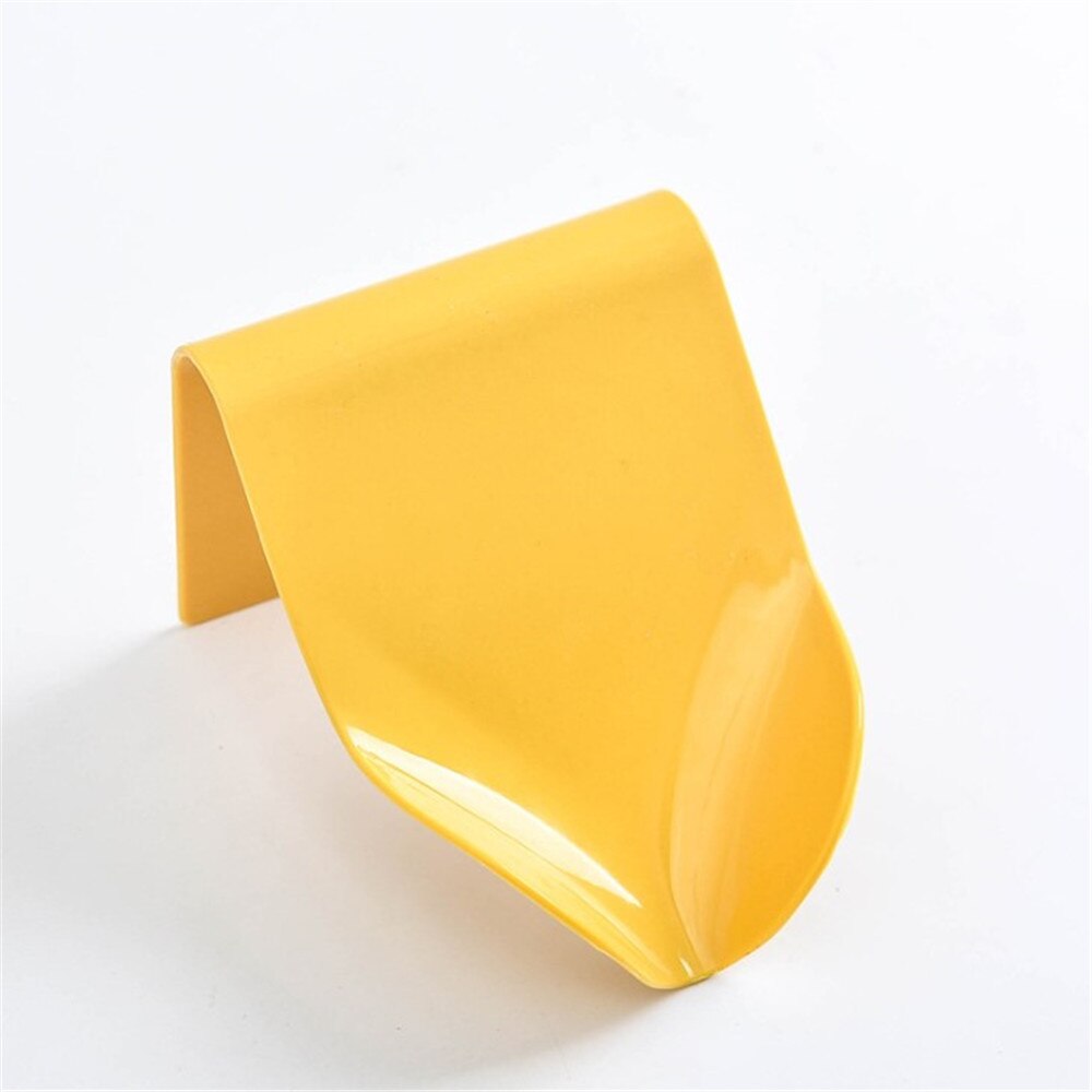 Hanging Soap Dish Rack Bathroom Shower Sponge Soap Holder Tray Organizer Portable Travel Plastic Soap Storage Rack Container: YELLOW
