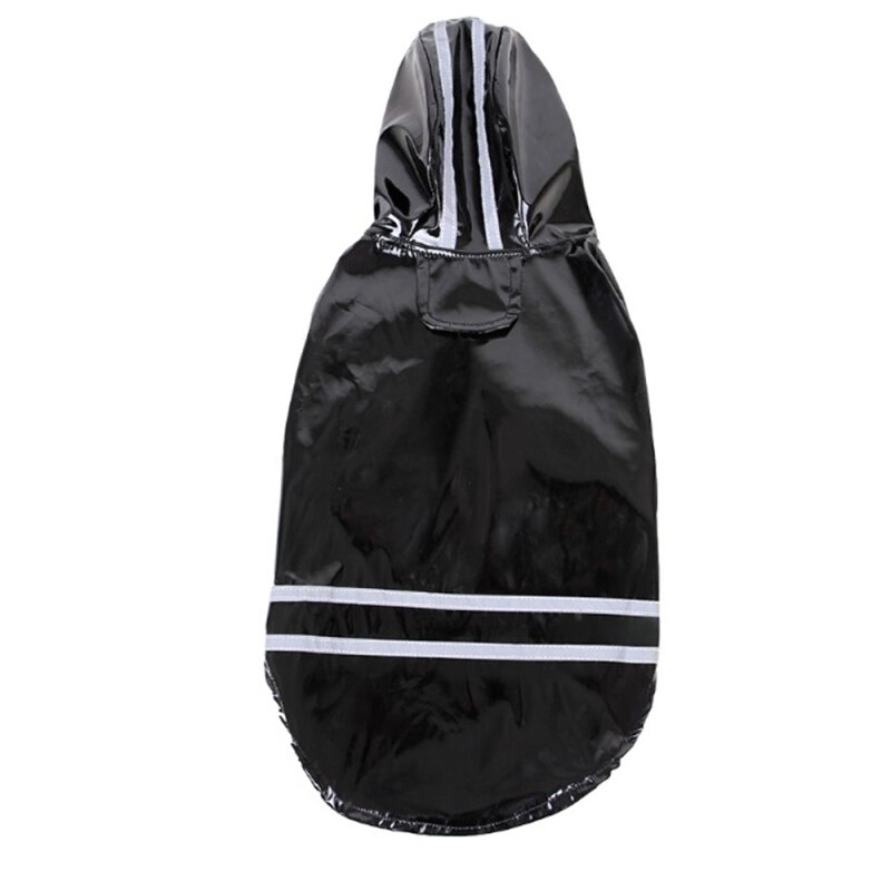 S-XL Puppy Pet Rain Coat Summer Hoody Waterproof Jackets PU Raincoat for Dogs Cats Apparel Clothes PetSupplies Outdoor: Black / L