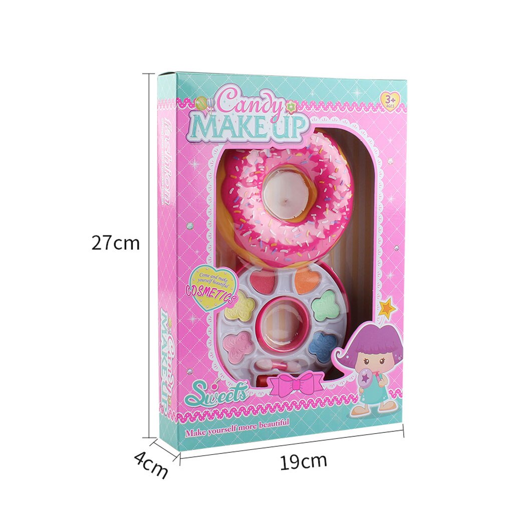 Kids Spinning Donut Doos Water Oplosbare Onschadelijk Cosmetische Set Ontwikkelen Intelligentie Meisje Pretend Make-Up Kit