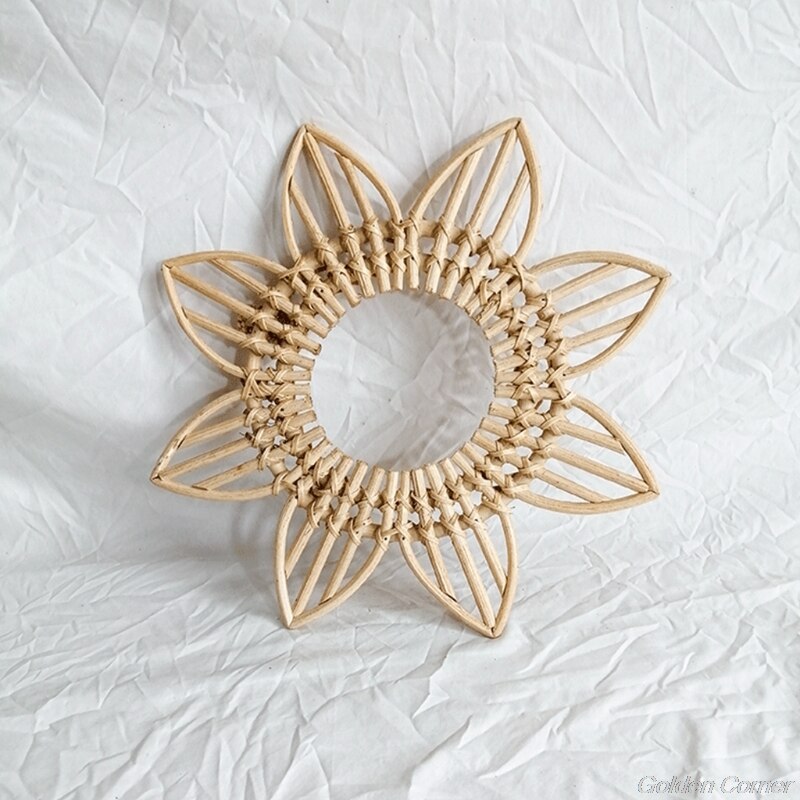 Rattan Rahmen Hängen Wand Spiegel Rahmen Foto Wand Rahmen Holz Kunst Deco Rahmen Handarbeit Wohnzimmer Bedroo D03 20